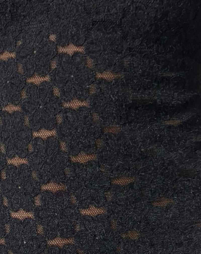 Image of Sanjana Top in Lace Black