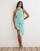 Image of Sanyang Mini Dress in Mesh Aqua