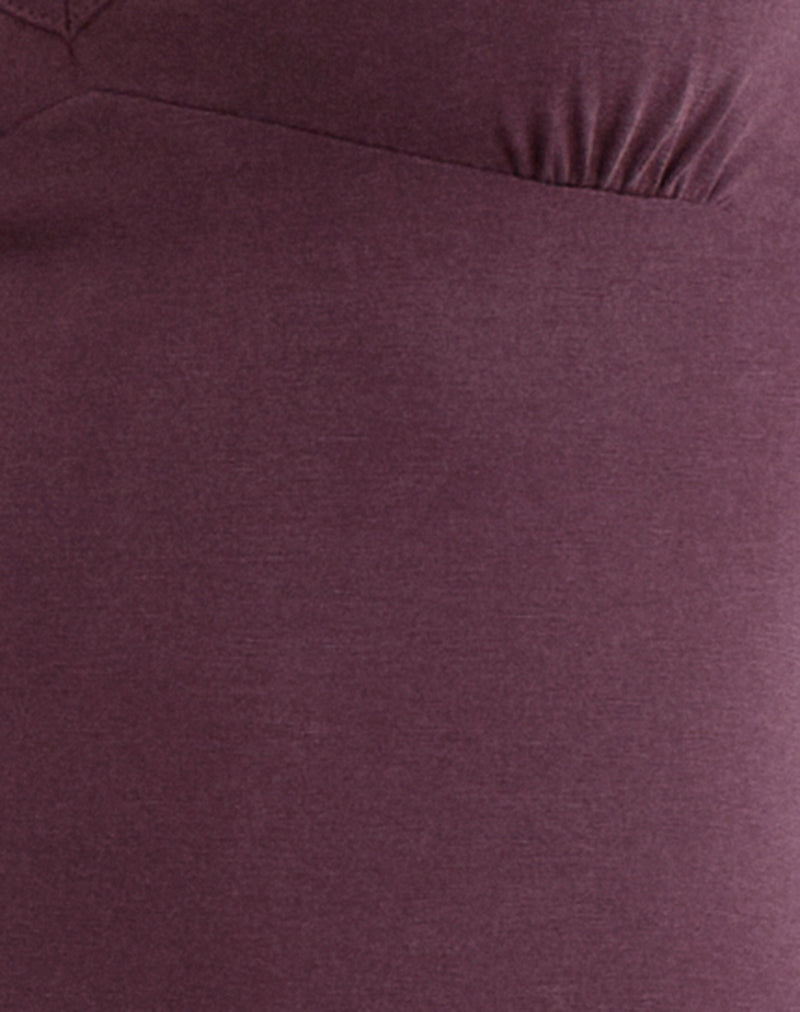 Image of Sanyu Plunge Maxi Dress in Cupro Deep Purple