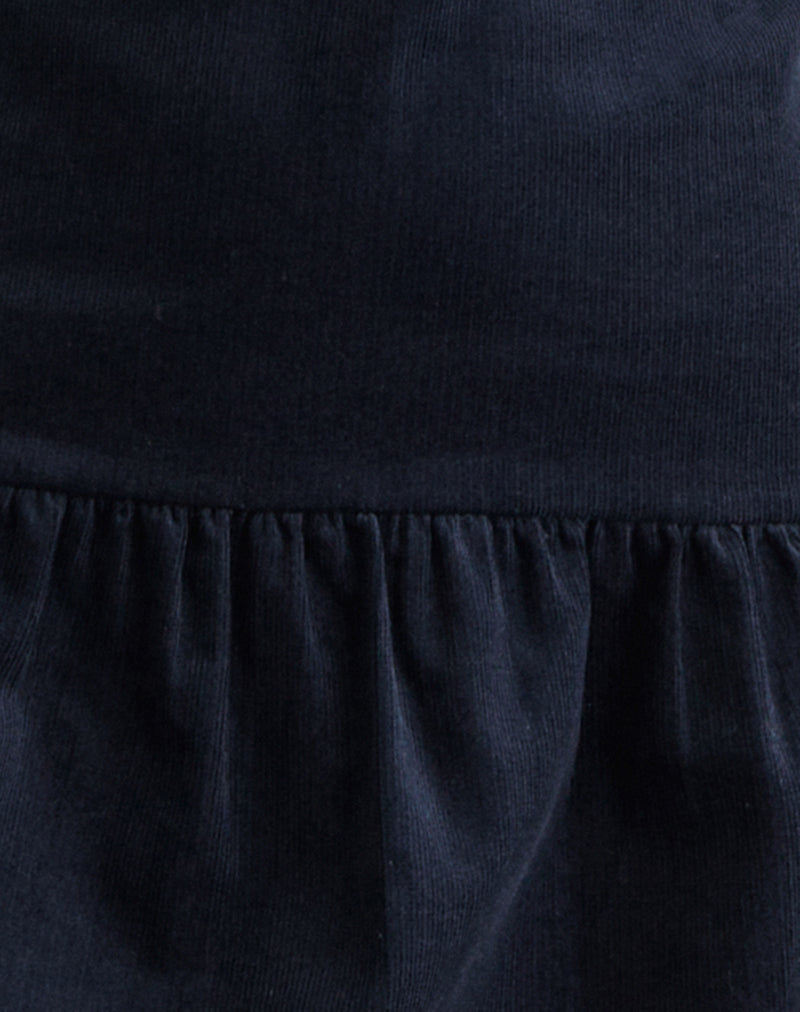 Image of Sarabi Plunge Mini Dress in Cord Navy