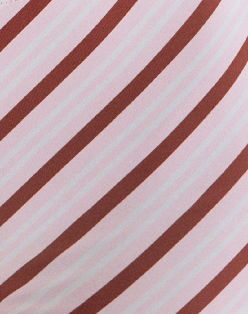 Image of Ciana Hot Pants in Diagonal Stripe Pink