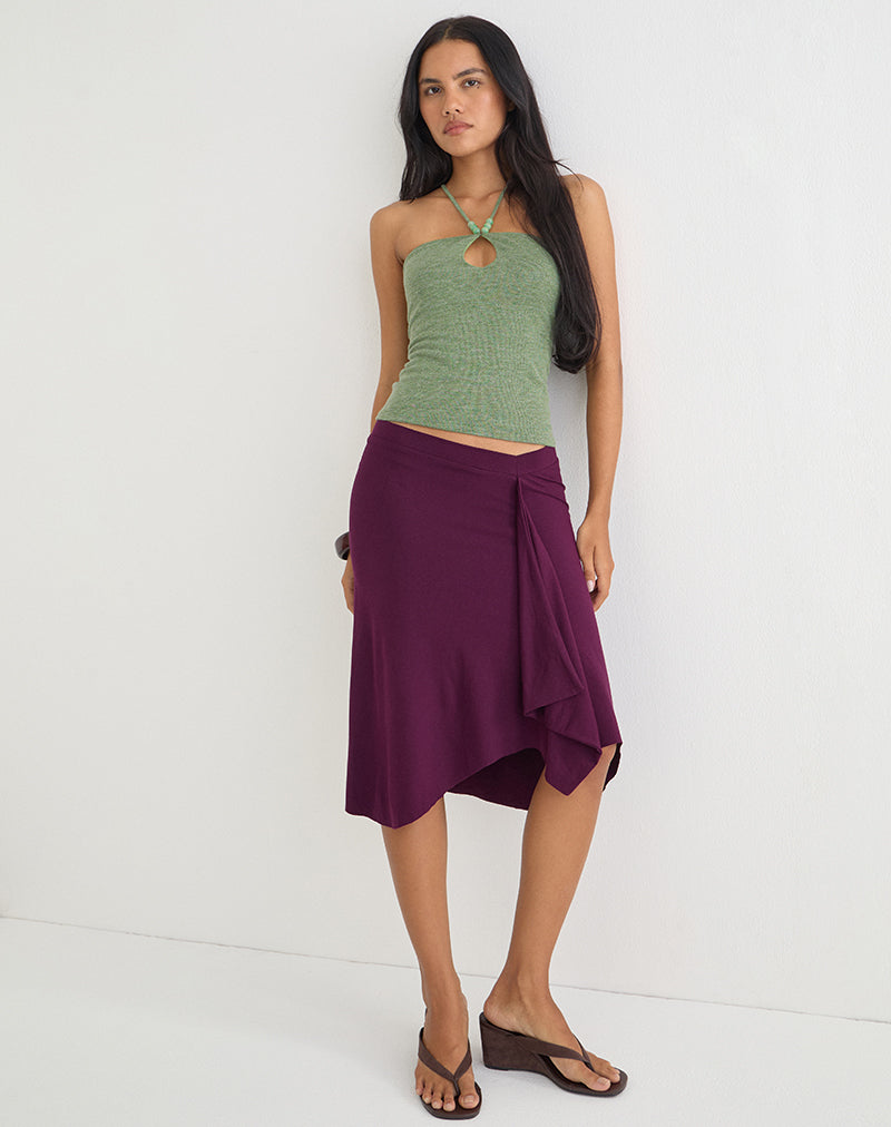 Image of Satuna Top with Beads in Shimmer Knit Sage Green