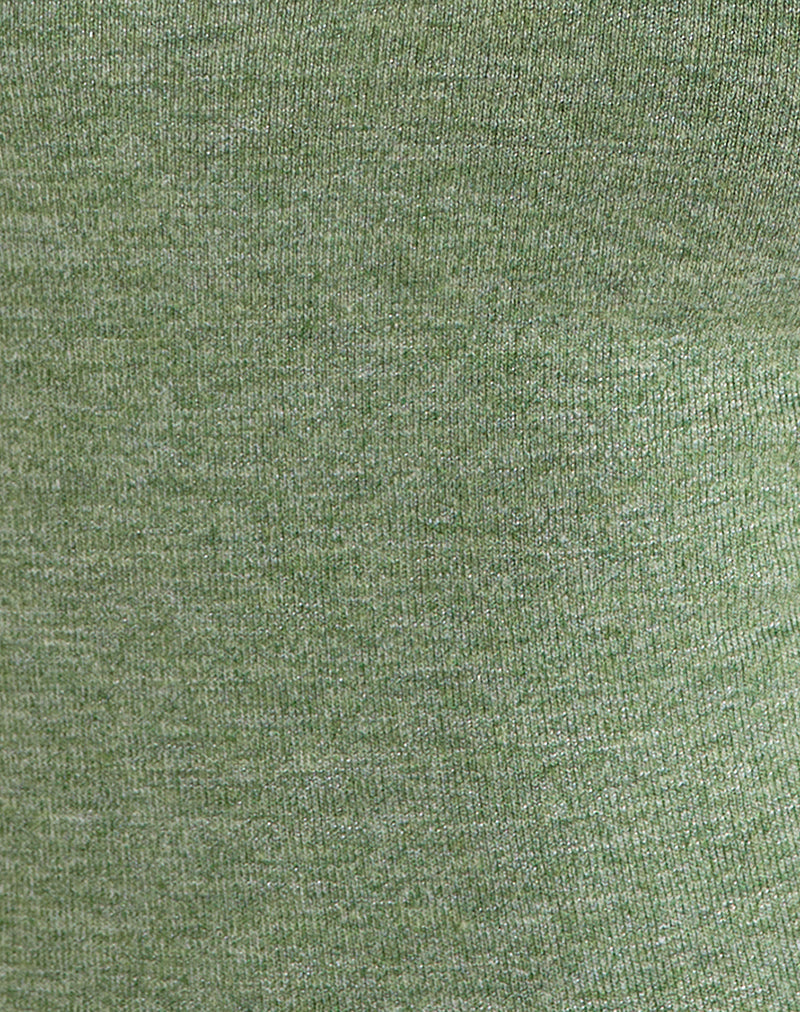 Image of Satuna Top with Beads in Shimmer Knit Sage Green