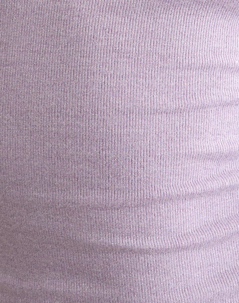 Image of Satuna Top with Beads in Shimmer Knit Lilac