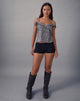Image of Savira Top in Chiffon Sequin Grey