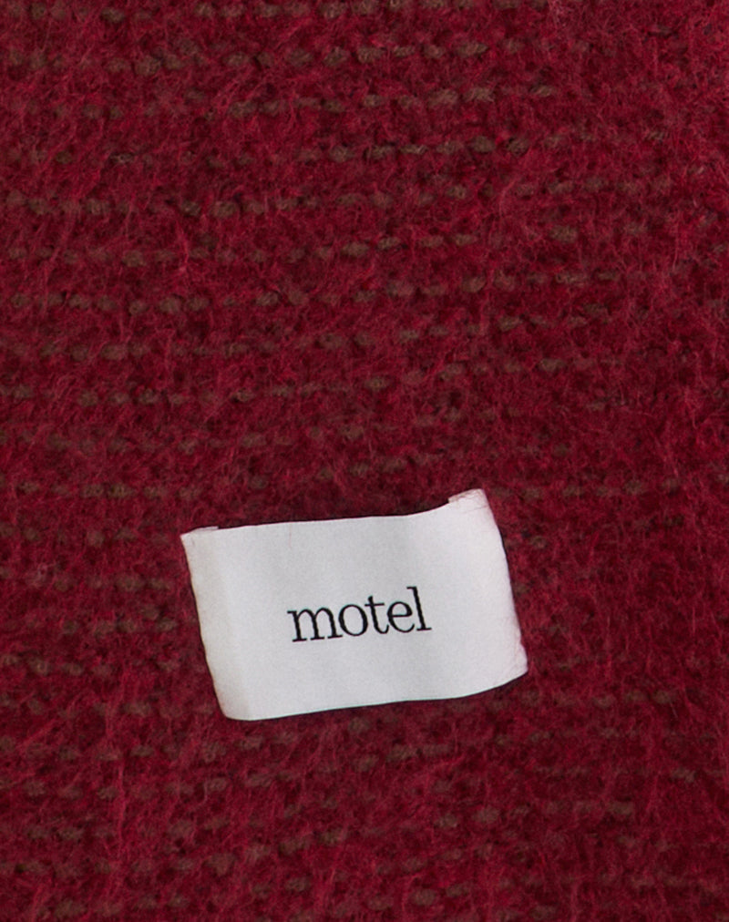 Image of Scarf in Plain Burgundy