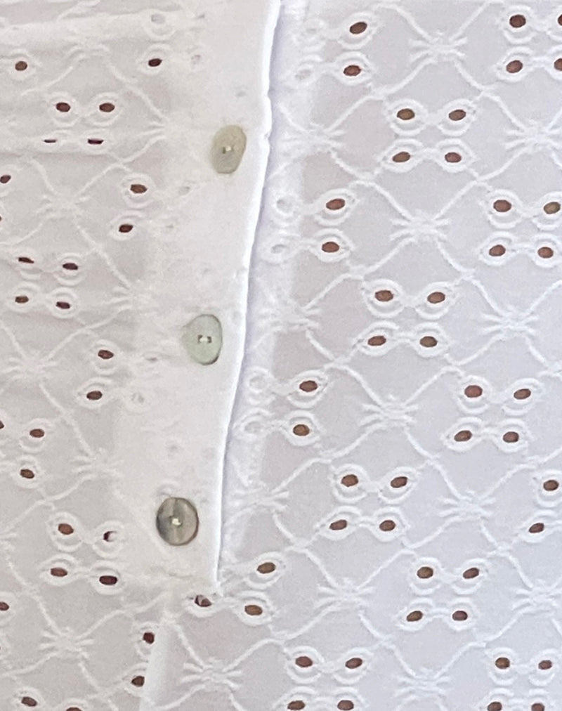 Image of Scout Romper in Broderie White