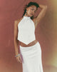 Image of Sedona Halterneck Top in Broderie White