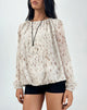 Image of Seita Oversized Blouse in Ivory Bambi Print