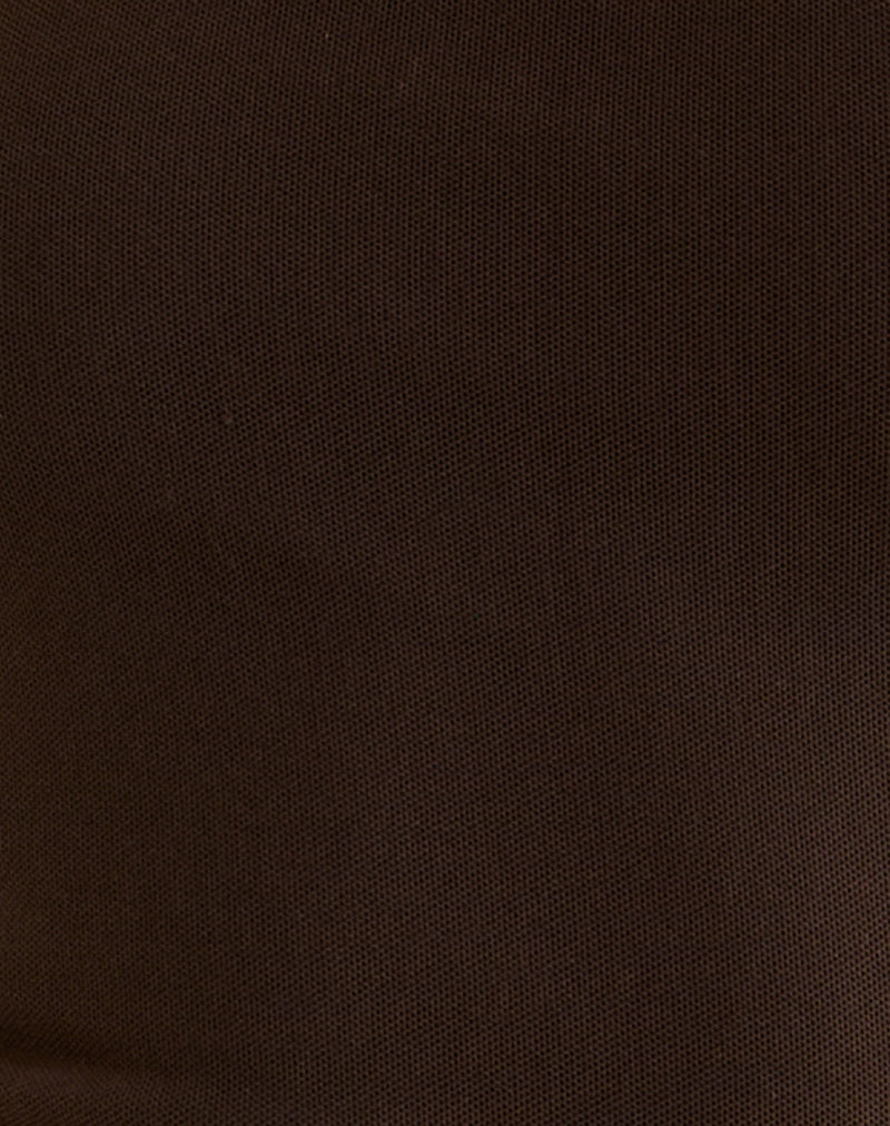 Image of Sekali Bandeau Top in Dark Brown and Blue