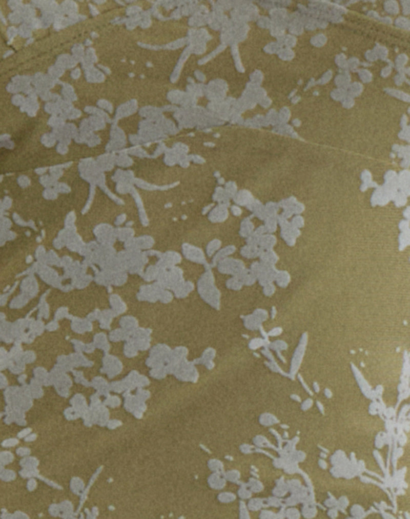 Image of Selayu Midi Dress in Moss Petal Olive