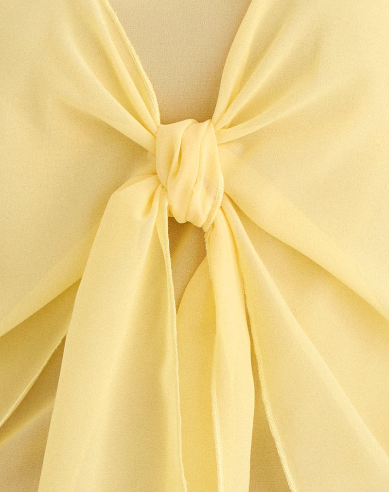 Image of Sena Top in Chiffon Pastel Yellow