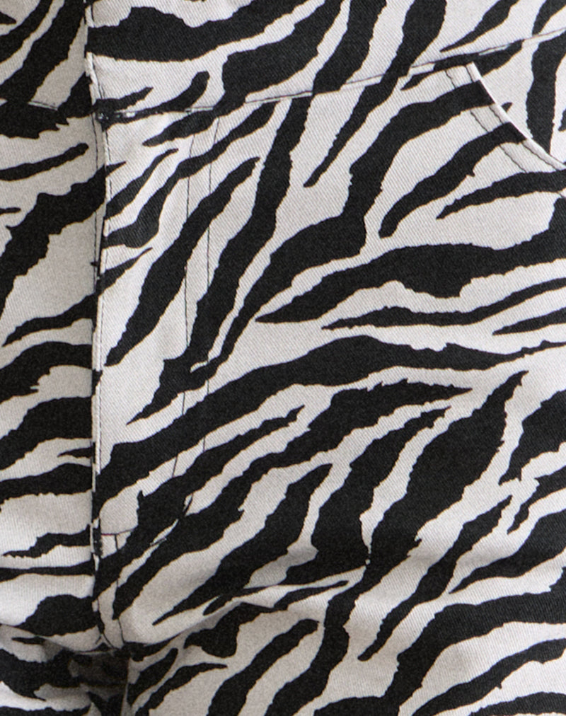 Image of Seni Capri in 90s Zebra Twill Black