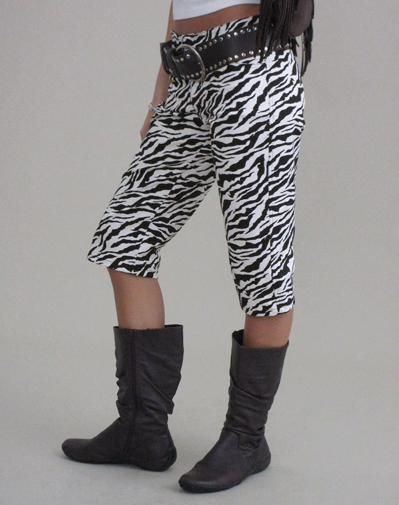 Image of Seni Capri in 90s Zebra Twill Black