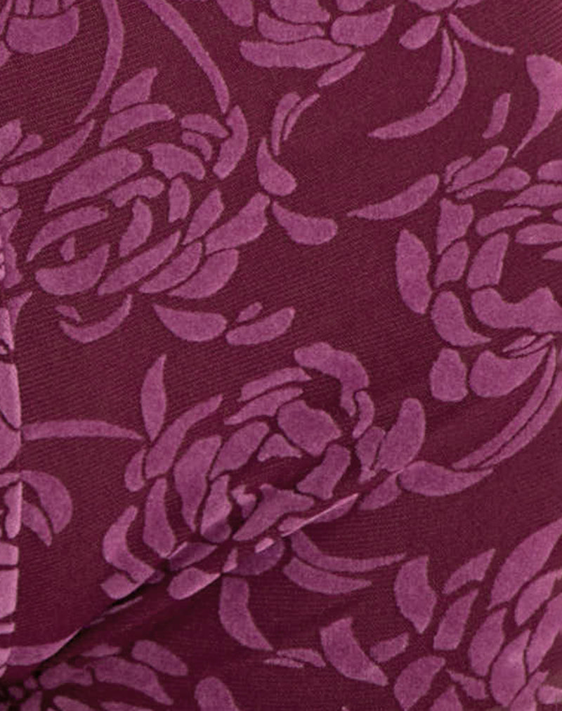 Image of Sera Micro Short in Flock Shadow Leaf Plum