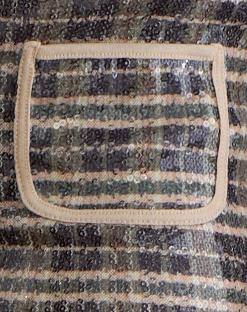 Image of Serafim Short in Sequin Vintage Check Brown