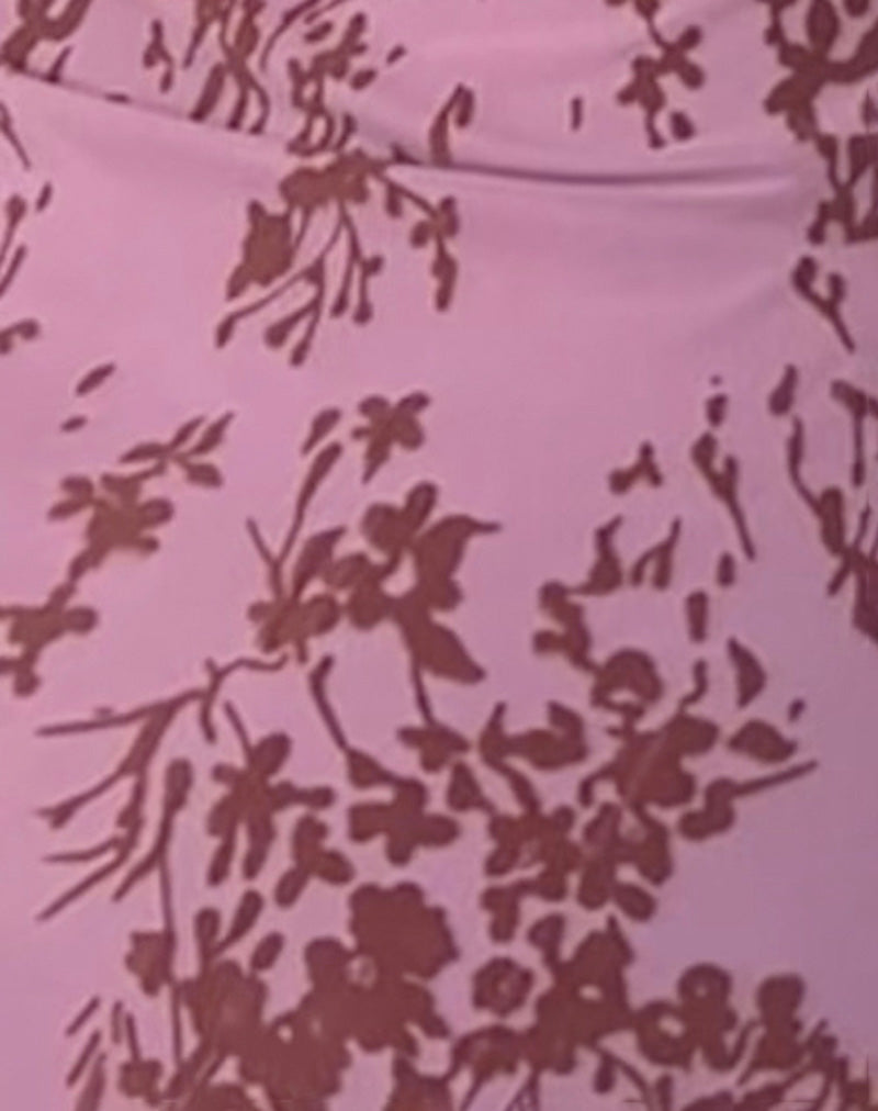 Image of Sevila Long Sleeve Mini Dress in Botanic Mauve