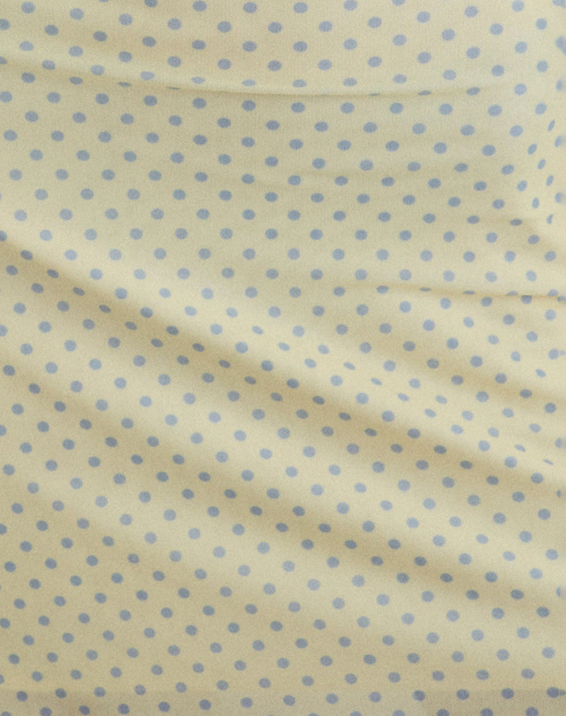 Image of Sevila Mini Dress in Yellow with Compact Grey Polka