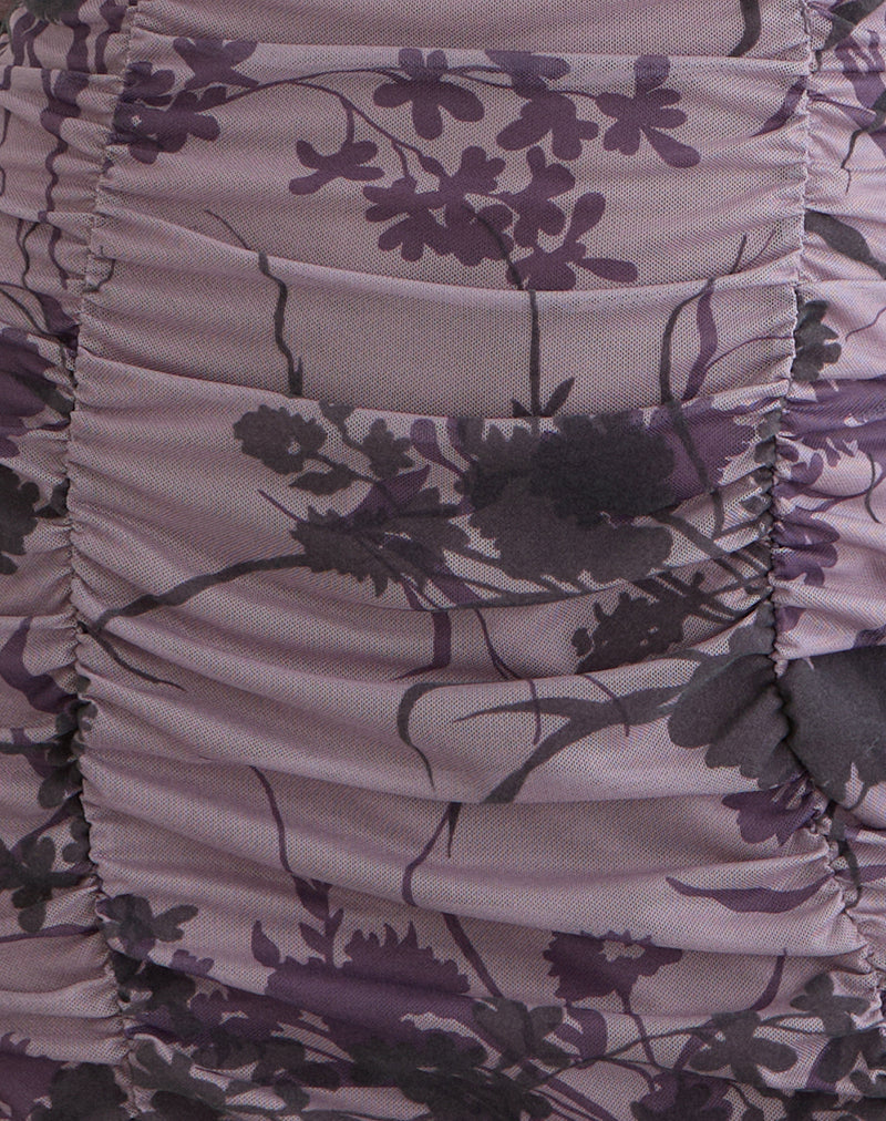 Image of Sezuko Dress in Flock Shadow Flower Purple