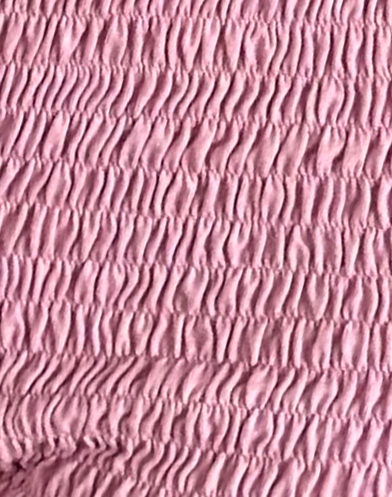 Image of Ritala Shirred Micro Shorts in Flamingo Pink
