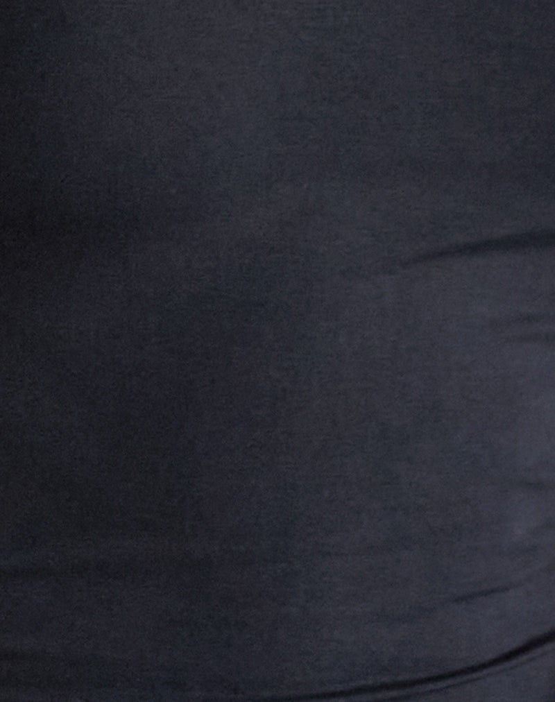 Image of Shalas Halter Top in Rayon Jersey Black