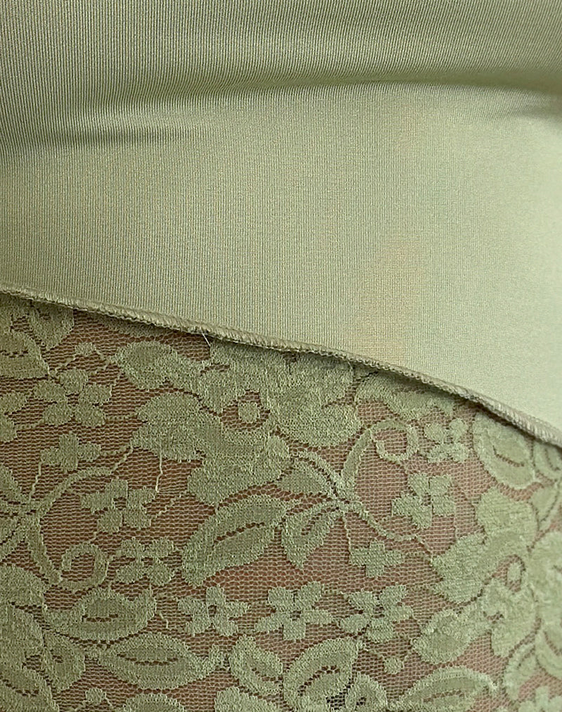 Image of Shanda Lace Tube Top in Sage