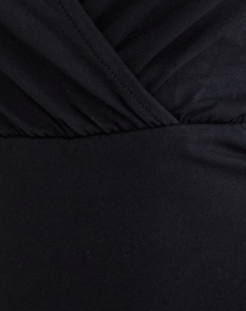 Image of Sheon Long Sleeve Top in Rib Black