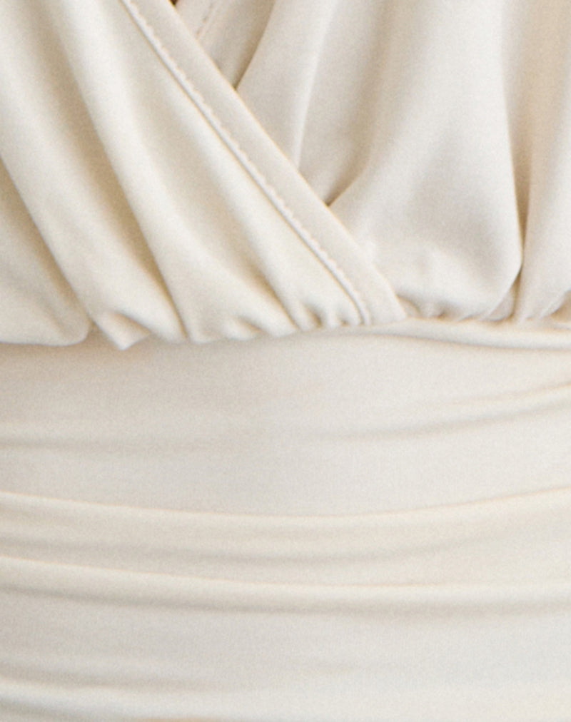 Image of Sherlyn Halter Top in Cupro Cream