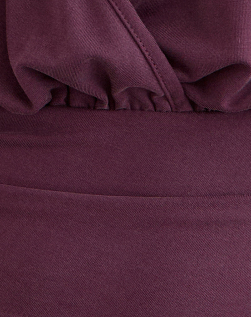 Image of Sherlyn Halter Top in Cupro Deep Purple