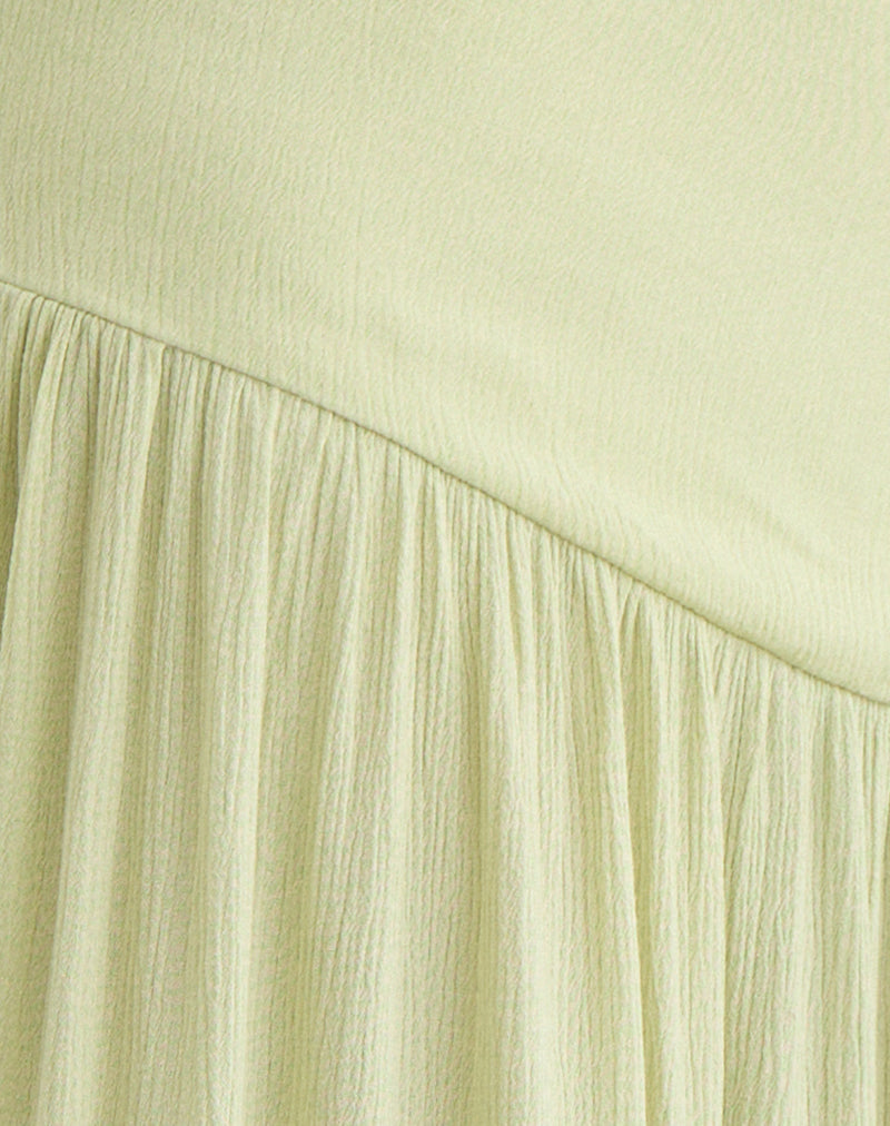 Image of Fang Maxi Skirt in Crinkle Pistachio