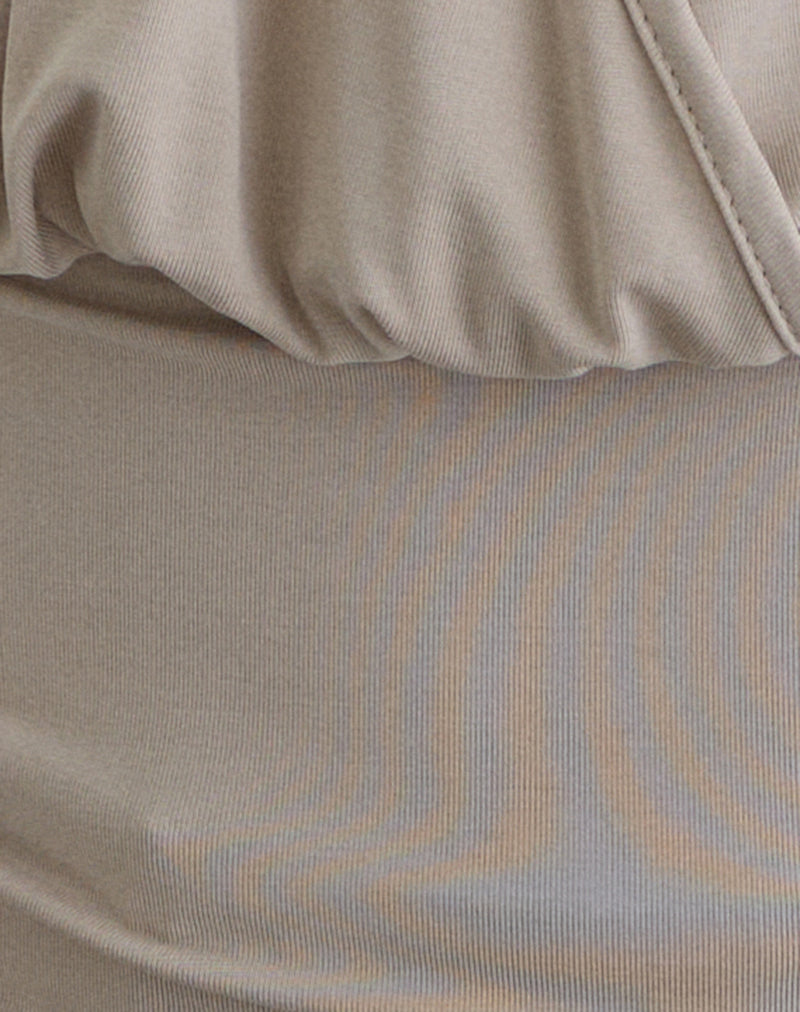 Image of Sherlyn Halter Top in Cupro Oatmilk
