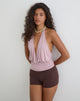 Image of Sherlyn Halter Top in Cupro Pink