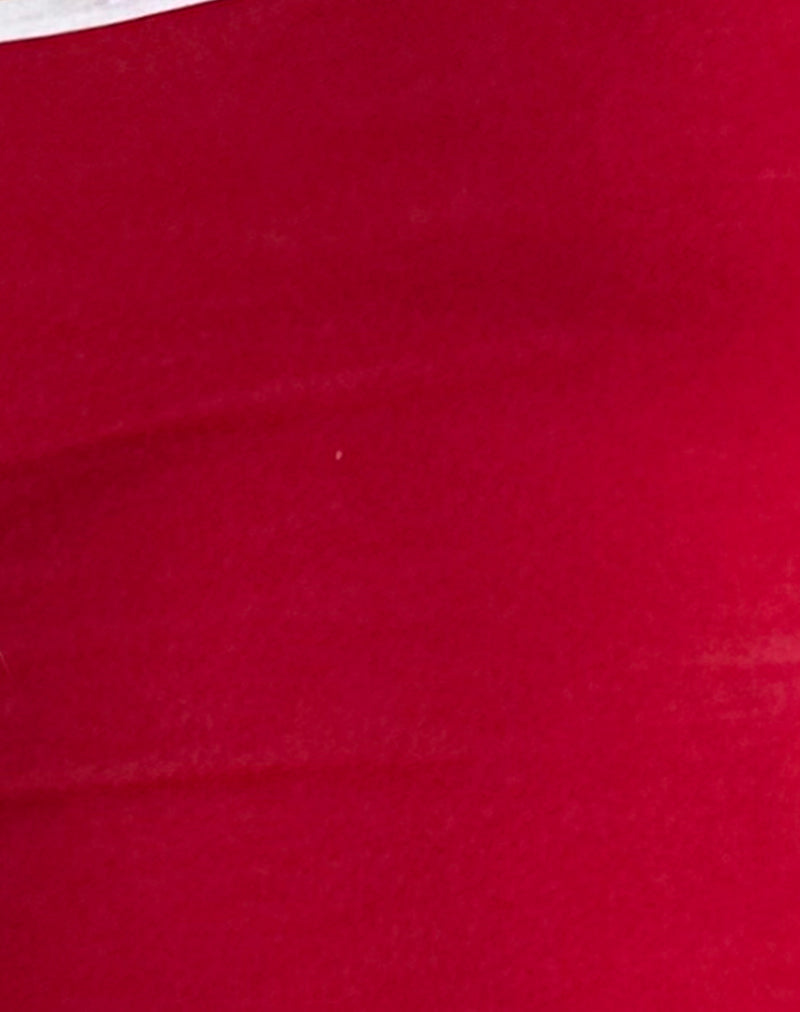 Image of Shinju Top in Adrenaline Red with White Binding