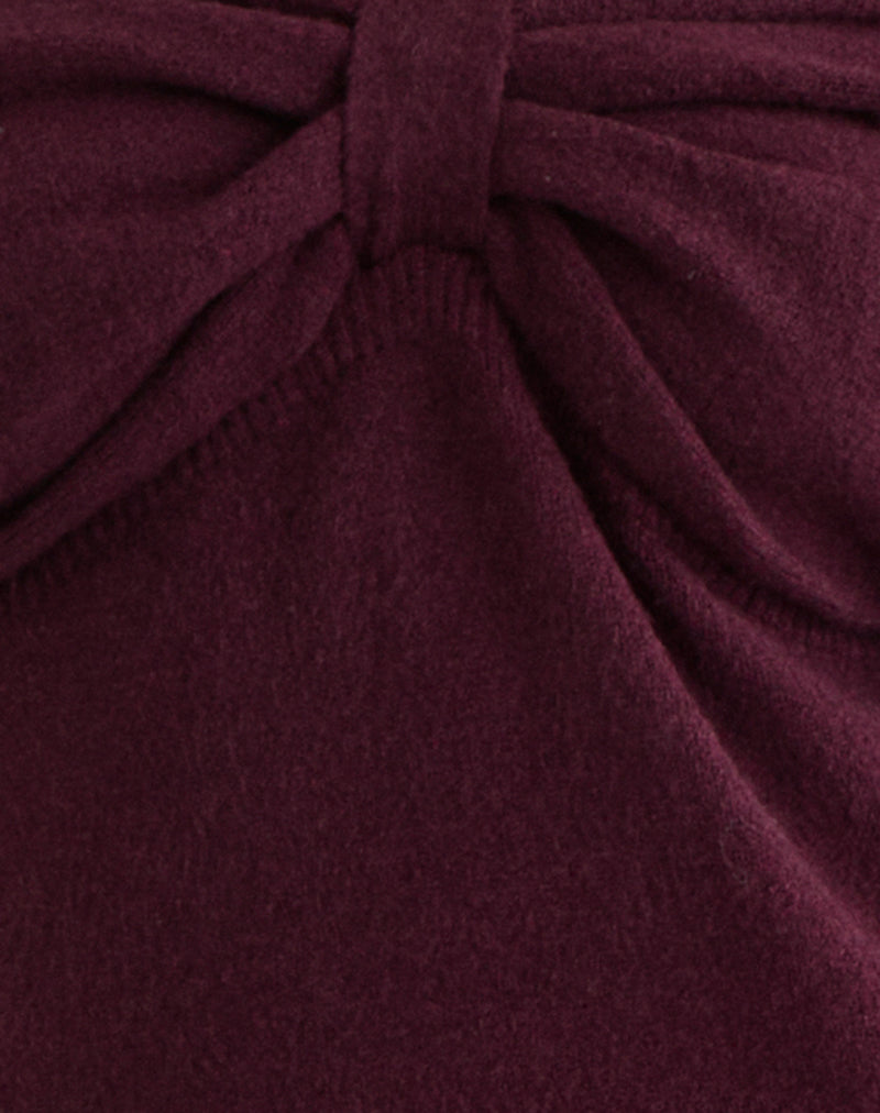 Image of Sikuna Bow Jumper in Deep Purple