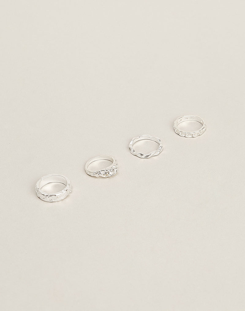Image of Silver Ring Stack Set