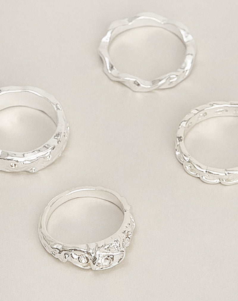 Image of Silver Ring Stack Set