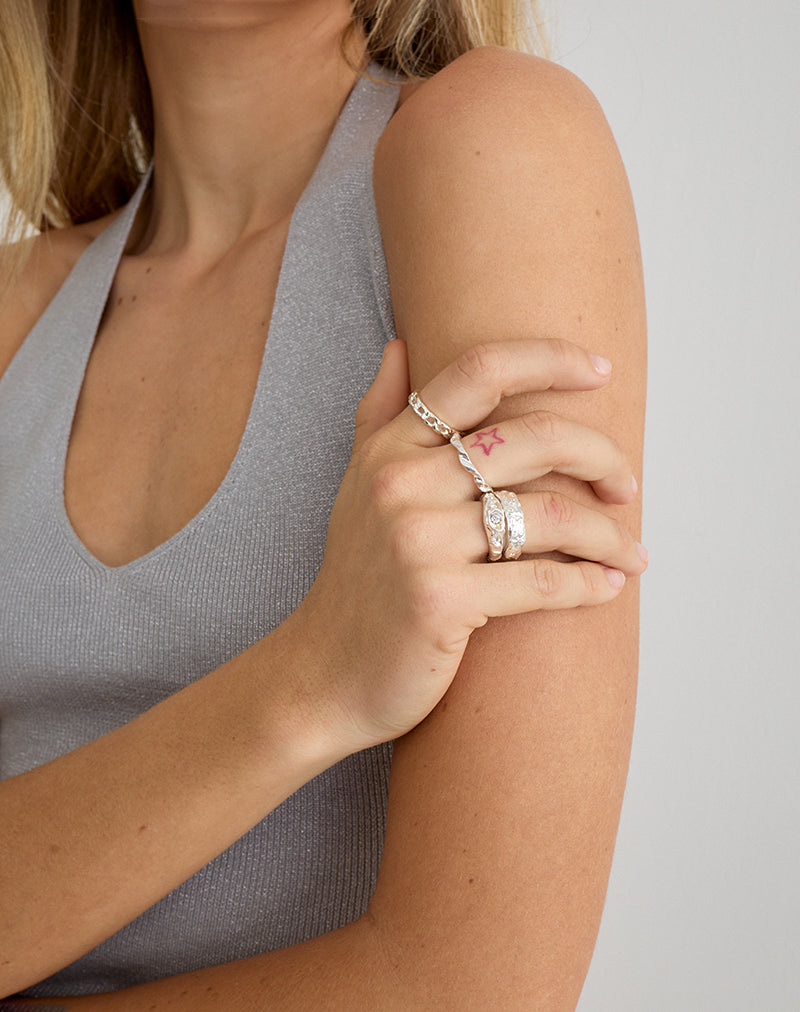 Image of Silver Ring Stack Set