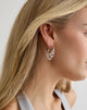 Image of Silver Chain Hoop Earrings