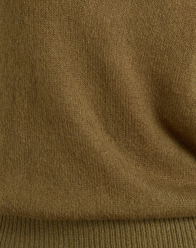 Image of Sinda Scoopback Top in Knit Olive