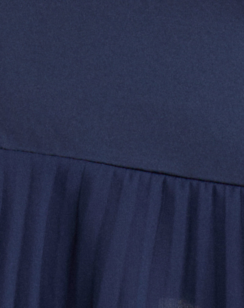 Image of Solaka Mini Dress in Navy