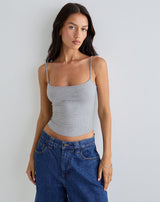 Image of Solay Vest Top in Grey Marl