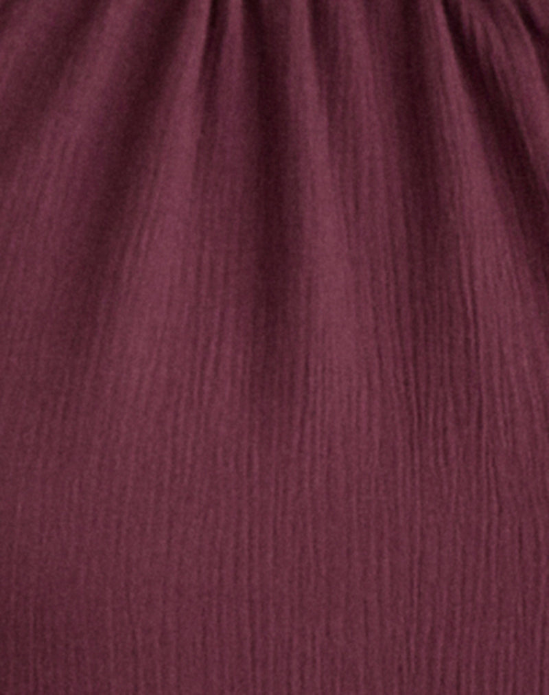Image of Sonnet Mini Dress in Crinkle Plum