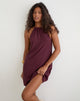 Image of Sonnet Mini Dress in Crinkle Plum