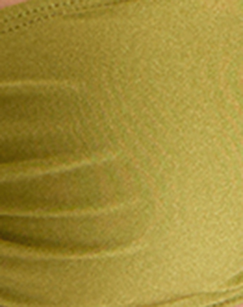 Image of Sorawa Bikini Top in Olive Shine
