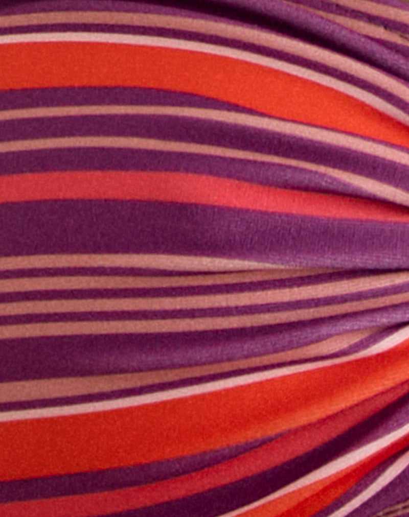 Image of Sorawa Bikini Top in Purple and Red Radiant Lines