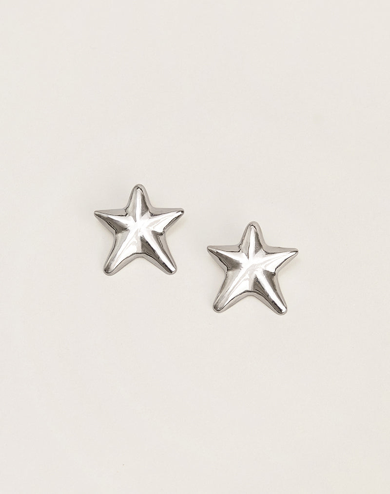Image of Silver Plated Star Earrings