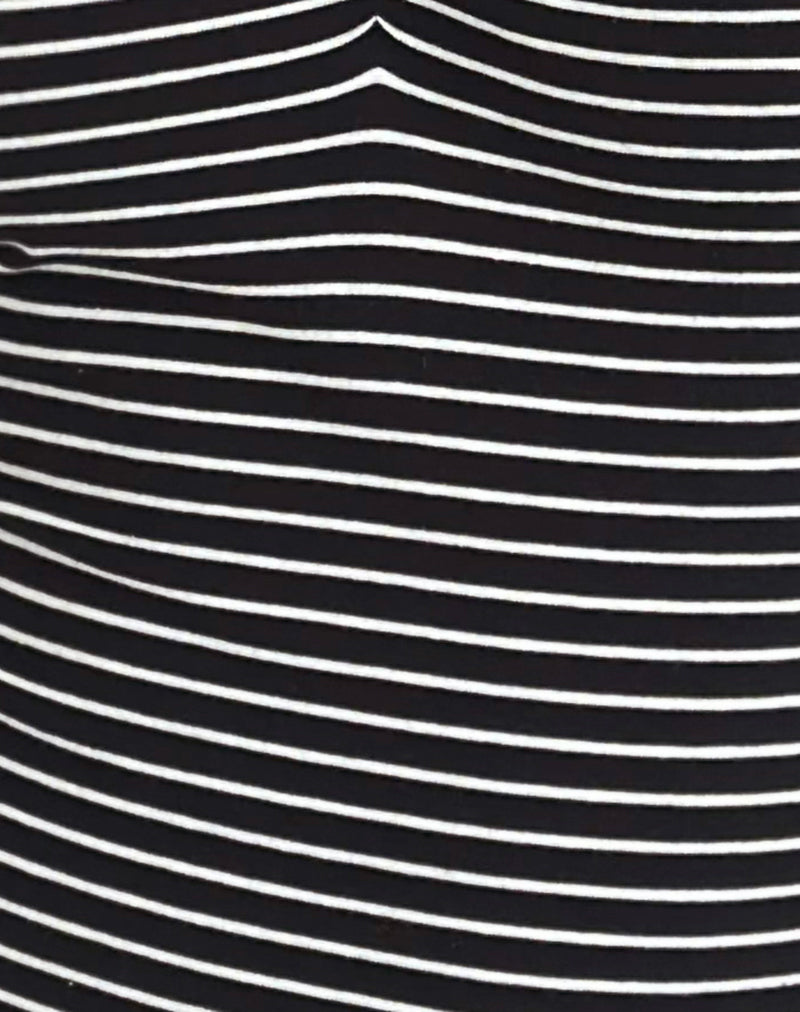 Image of Subita Long Sleeve Top in Stripe Jersey Black and White