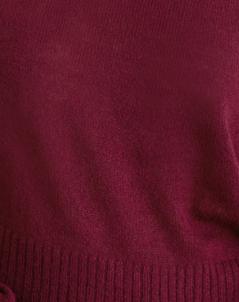 Image of Suena Asymmetric Jumper in Wine
