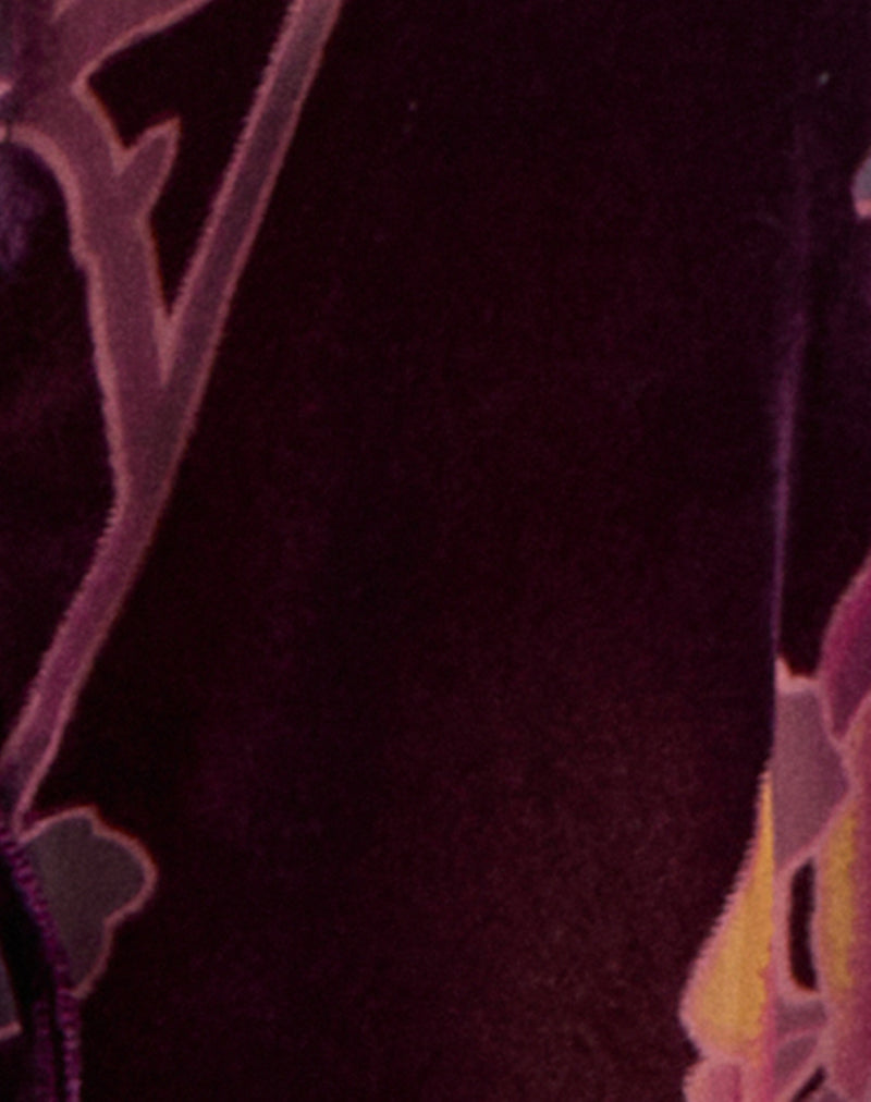 Image of Sukita Cardigan in Floral Devore Burgundy