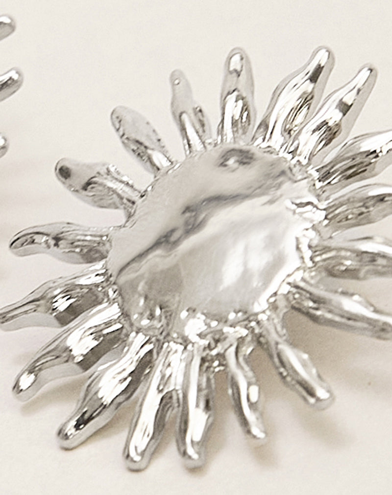 Image of Silver Plated Sun Earrings